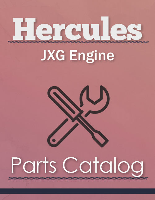 Hercules JXG Engine - Parts Catalog Cover