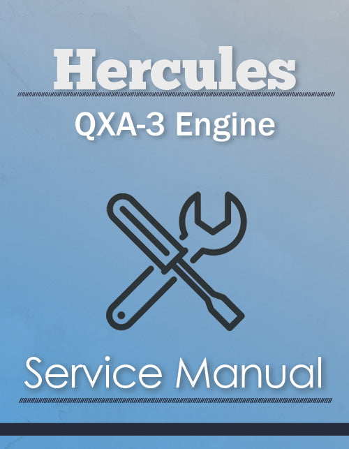 Hercules QXA-3 Engine - Service Manual Cover