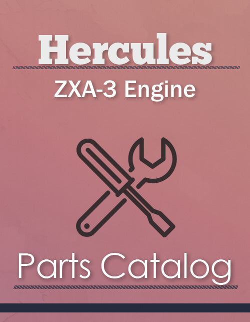 Hercules ZXA-3 Engine - Parts Catalog Cover