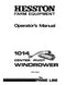 Hesston 1014 Mower/ Conditioner Manual