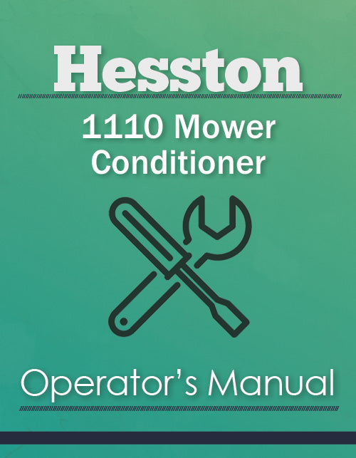 Hesston 1110 Mower Conditioner Manual Cover