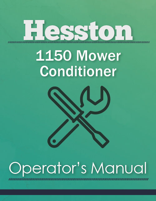Hesston 1150 Mower Conditioner Manual Cover