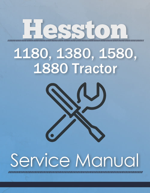 Hesston 1180, 1380, 1580, 1880 (Fiat) Tractor - Service Manual Cover