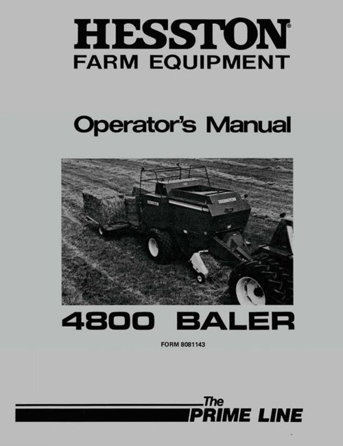 Hesston 4800 Big Square Baler Manual