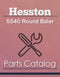 Hesston 5540 Round Baler - Parts Catalog Cover