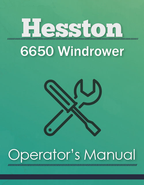Hesston 6650 Windrower Manual Cover