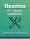Hesston PT-7 Mower Conditioner Manual Cover