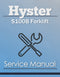 Hyster S100B Forklift - Service Manual Cover