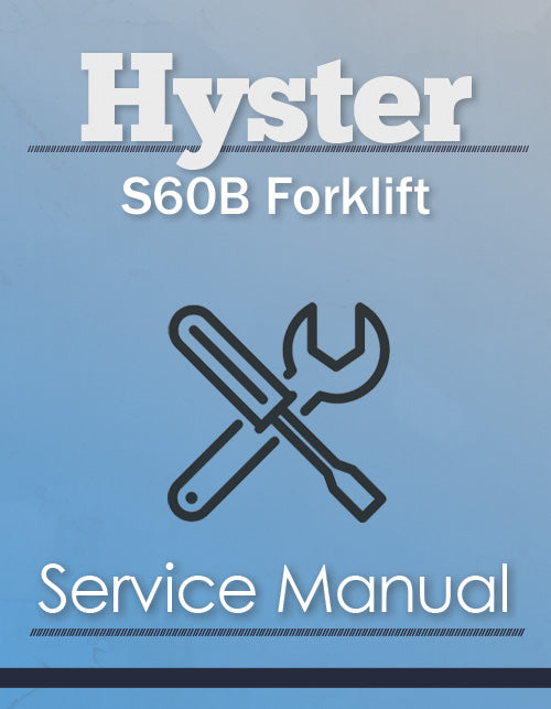 Hyster S60B Forklift - Service Manual Cover