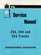 International 234, 244 and 254 Tractor - Service Manual