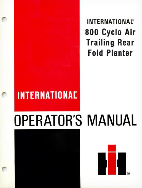 International 800 Cyclo Air Trailing Rear Fold Manual