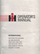 International 800 Plate-Type Mounted Planter Manual