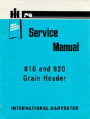 International 810 and 820 Grain Header - Service Manual