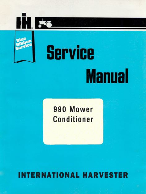 International 990 Mower Conditioner - Service Manual