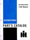 International Harvester 1300 Mower - Parts Catalog Cover