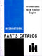International Harvester 1586 Tractor Engine - Parts Catalog Cover