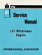 International Harvester 161 Windrower Engine - Service Manual Cover