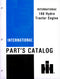 International Harvester 186 Hydro Tractor Engine - Parts Catalog Cover