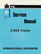 International Harvester 21026 Tractor - Service Manual Cover