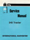 International Harvester 245 Tractor - Service Manual Cover
