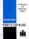 International Harvester 275 Windrower Engine - Parts Catalog Cover