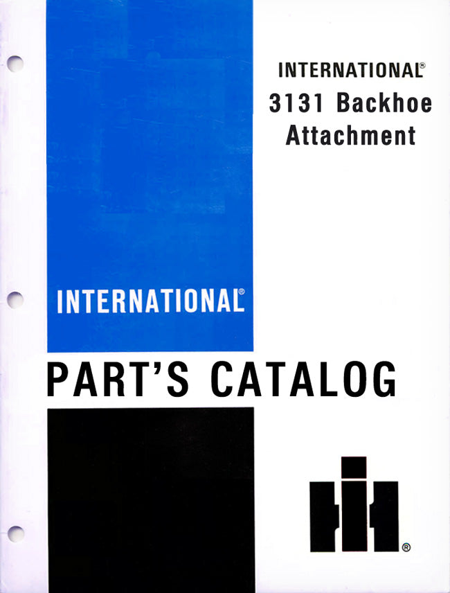 International Harvester 3131 Backhoe Attachment - Parts Catalog Cover