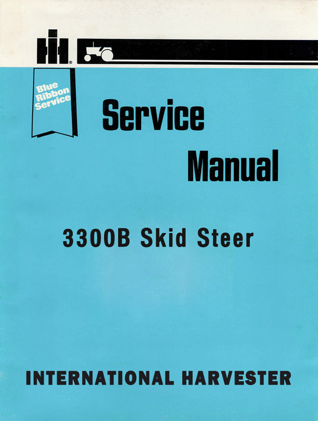 International Harvester 3300B Skid Steer - Service Manual Cover