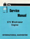 International Harvester 375 Windrower Engine - Service Manual Cover