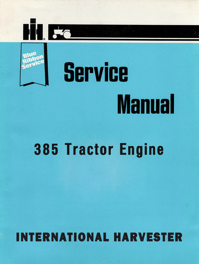 International Harvester 385 Tractor Engine - Service Manual Cover