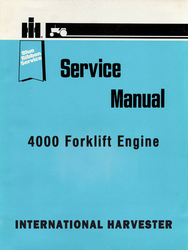 International Harvester 4000 Forklift Engine - Service Manual Cover