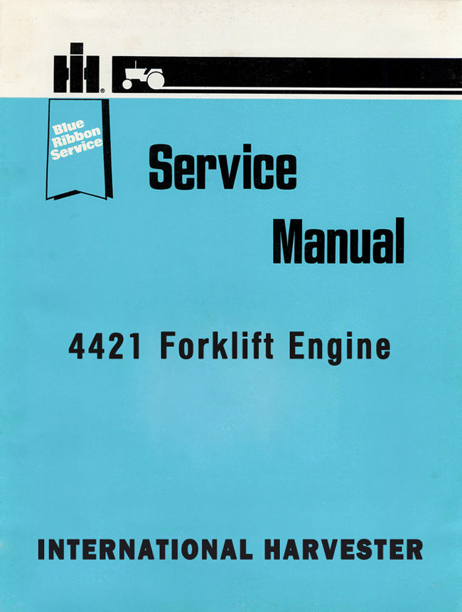 International Harvester 4421 Forklift Engine - Service Manual Cover