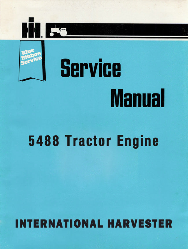 International Harvester 5488 Tractor Engine - Service Manual Cover