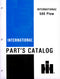 International Harvester 560 Plow - Parts Catalog Cover