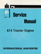 International Harvester 674 Tractor Engine - Service Manual Cover