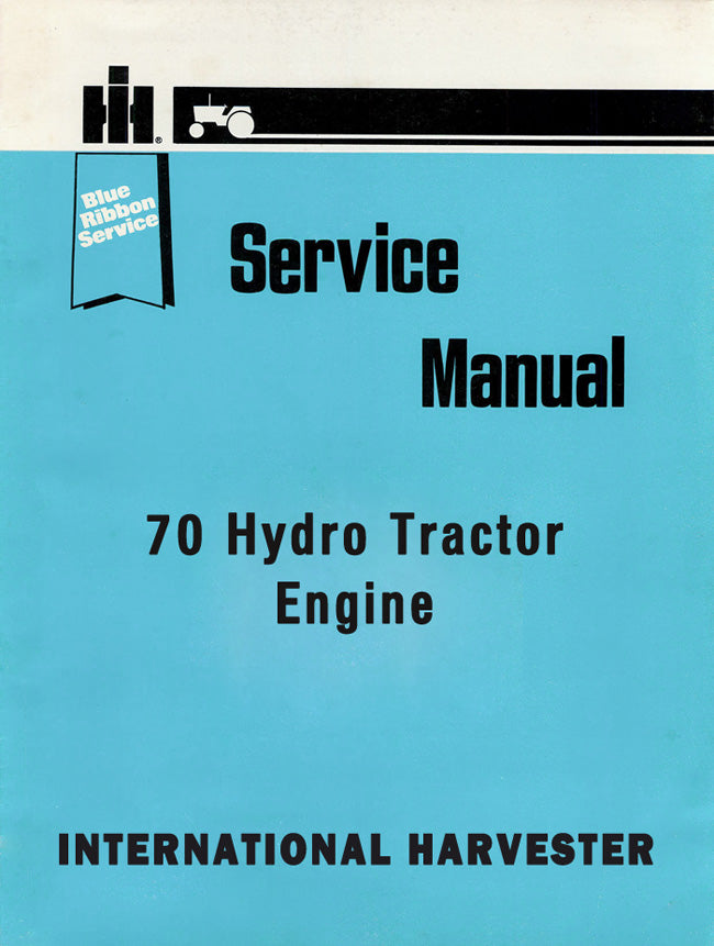 International Harvester 70 Hydro Tractor Engine - Service Manual Cover