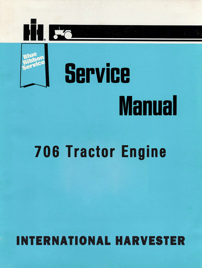 International Harvester 706 Tractor Engine - Service Manual Cover