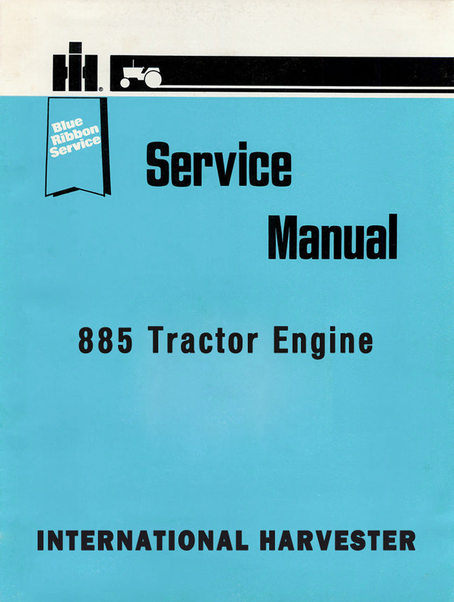International Harvester 885 Tractor Engine - Service Manual Cover