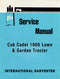 International Harvester Cub Cadet 1000 Lawn & Garden Tractor - Service Manual Cover