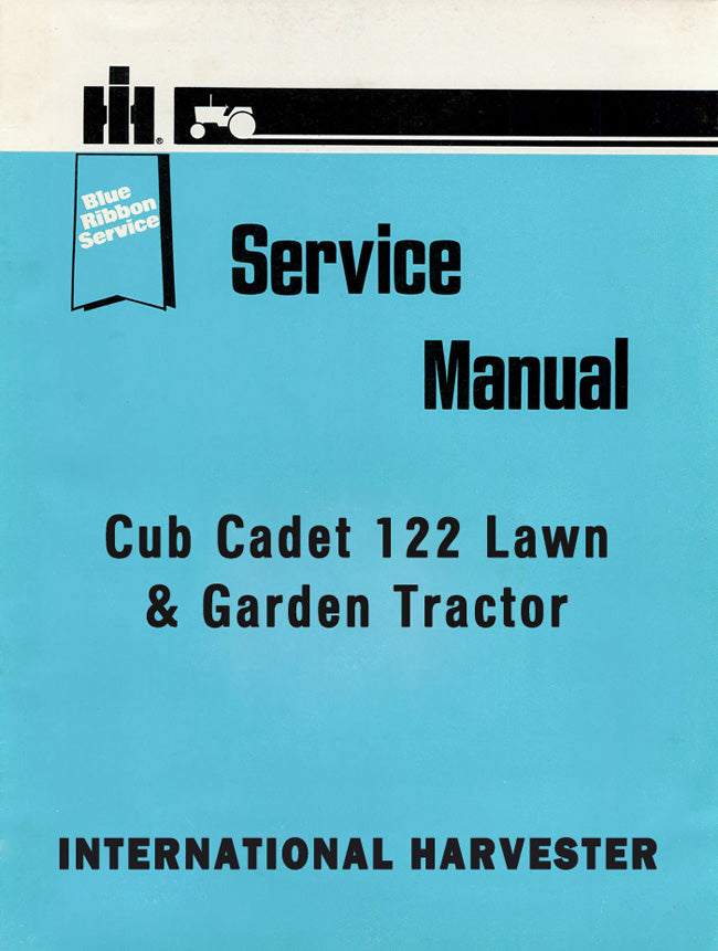 International Harvester Cub Cadet 122 Lawn & Garden Tractor - Service Manual Cover