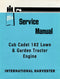 International Harvester Cub Cadet 182 Lawn & Garden Tractor Engine - Service Manual Cover