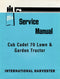 International Harvester Cub Cadet 70 Lawn & Garden Tractor - Service Manual Cover