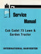 International Harvester Cub Cadet 73 Lawn & Garden Tractor - Service Manual Cover
