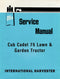 International Harvester Cub Cadet 75 Lawn & Garden Tractor - Service Manual Cover