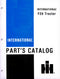 International Harvester F20 Tractor - Parts Catalog Cover