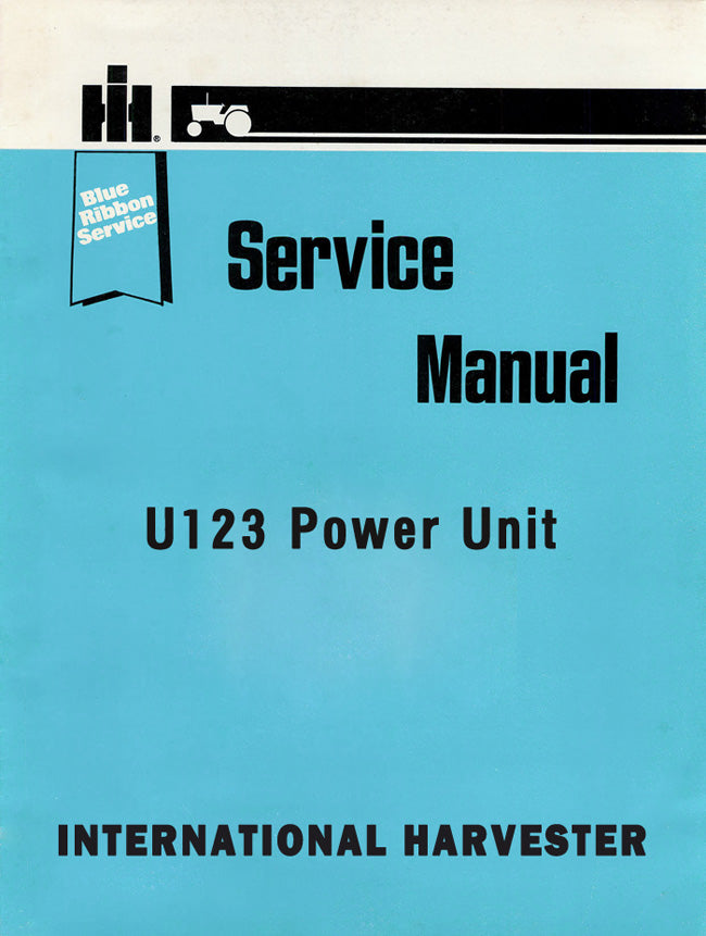 International Harvester U123 Power Unit - Service Manual Cover