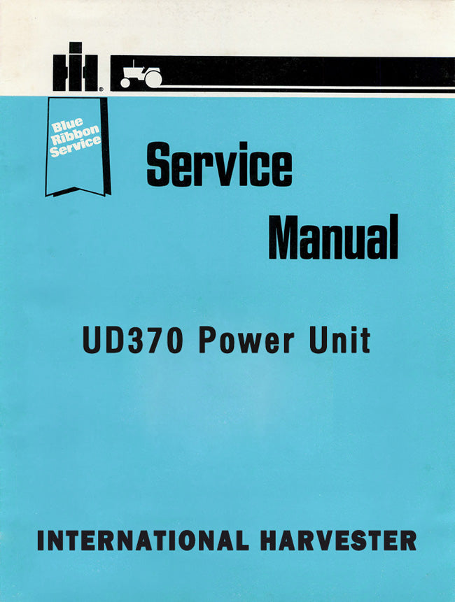 International Harvester UD370 Power Unit - Service Manual Cover