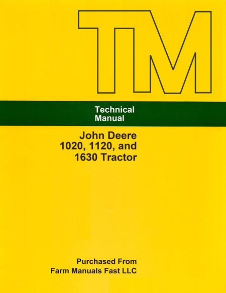 John Deere 1020, 1120, and 1630 Tractor - Service Manual