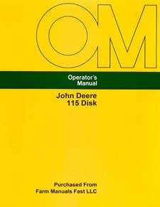 John Deere 115 Disk Manual