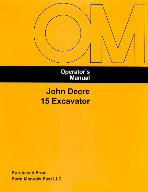 John Deere 15 Excavator Manual