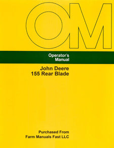 John Deere 155 Rear Blade Manual